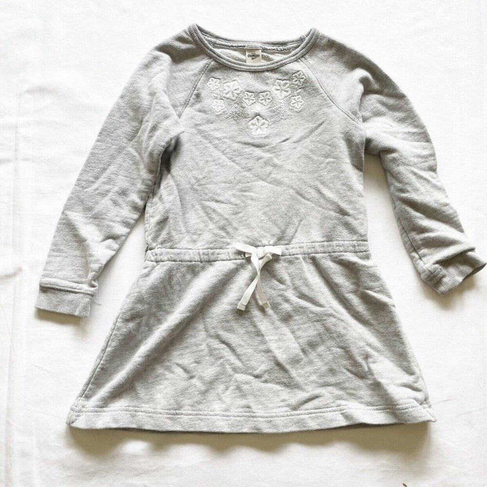 OshKosh Gray Embroidered Dress Size 6